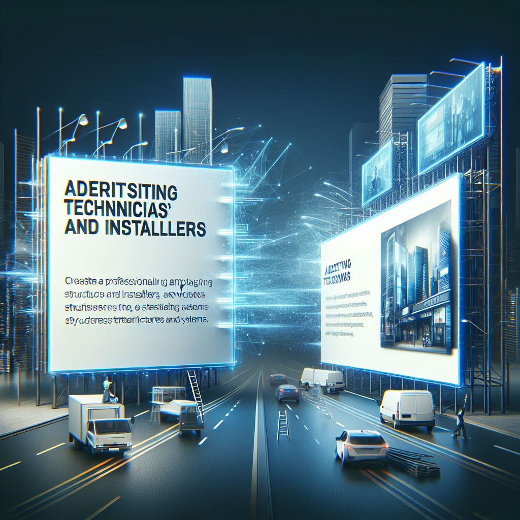 Werbetechniker und Installateure